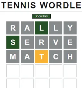 Tennis Wordle